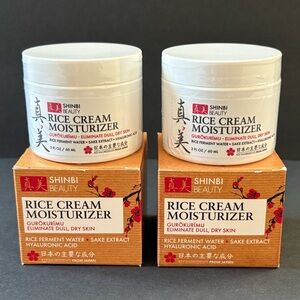 2-Pack Shinbi Beauty Rice Cream Moisturizer For Dull Dry Skin Japanese Skincare